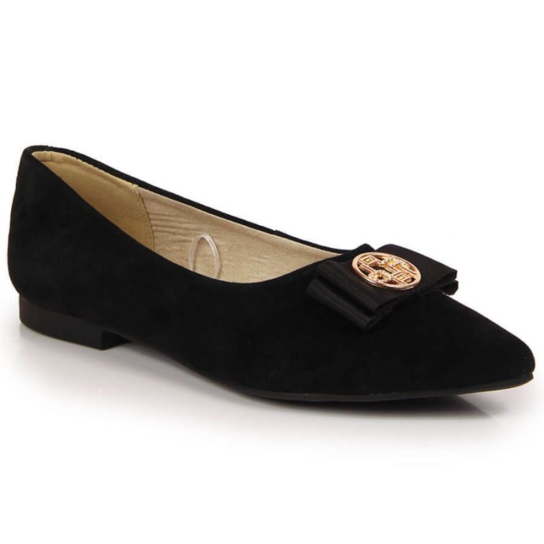 Bailarinas de couro com pontiagudo Filippo W PAW335A preto
