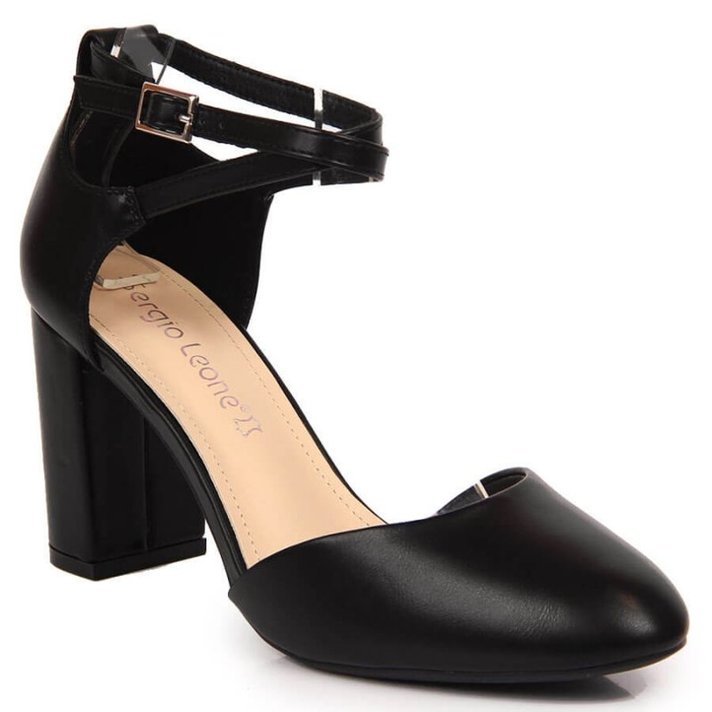 Sandálias no poste de Sergio Leone W SK364B preto