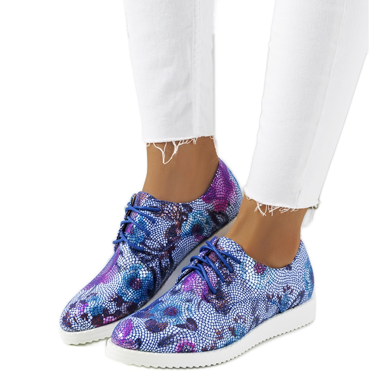 Sapatos azuis de mulher Barrow azul