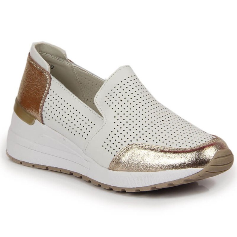 Tênis vazado de couro Filippo W PAW333B branco