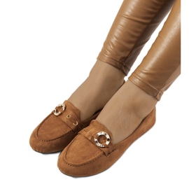 Mocassins femininos marrons da Leila marrom