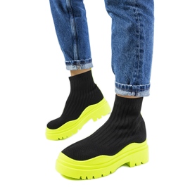 Tênis cano alto preto e verde, Marks Tênis cano alto preto e verde, Marks