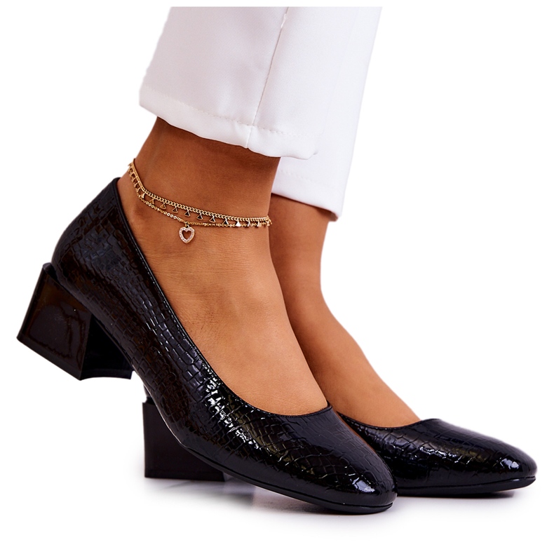 Sergio Leone Sapatos de Pele de Cobra de Couro Mesquite Preto