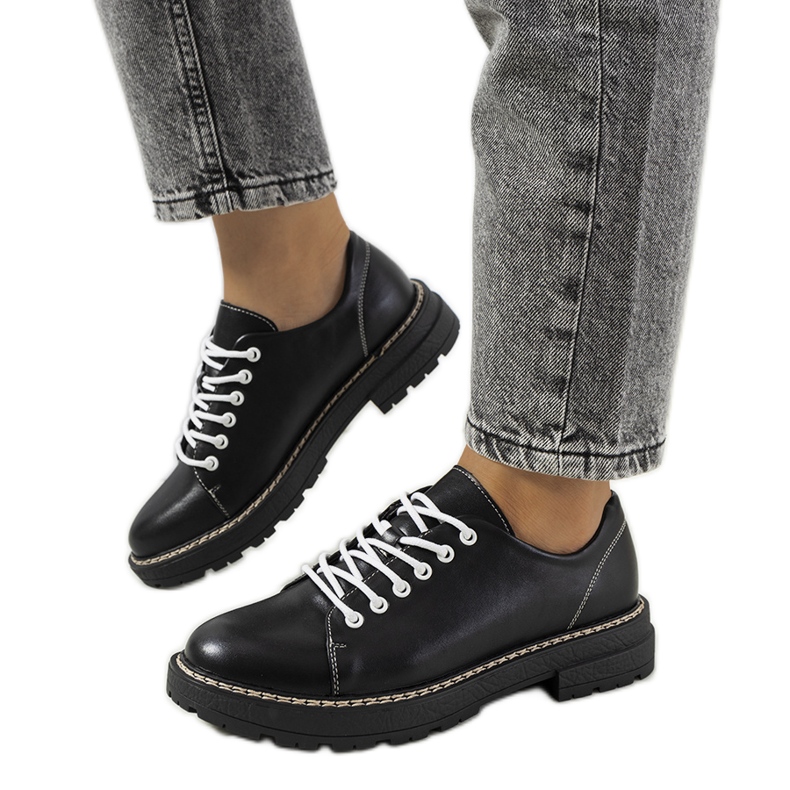 Sapatos Jewell de mulher negra preto