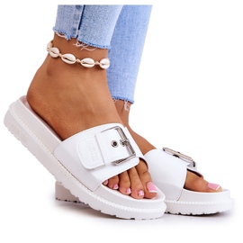 Chinelos Clássicos com Fivela Big Star JJ274A309 Branco Chinelos Clássicos com Fivela Big Star JJ274A309 Branco