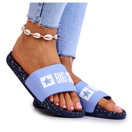 Chinelos femininos Big Star JJ274A526 Azul