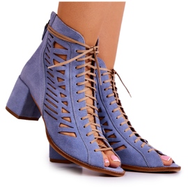 Botas Openwork de camurça Maciejka 04040-34 Azul