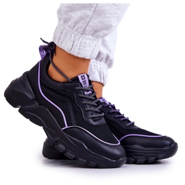 Sapatos esportivos pretos de espuma de memória Big Star JJ274786 roxo