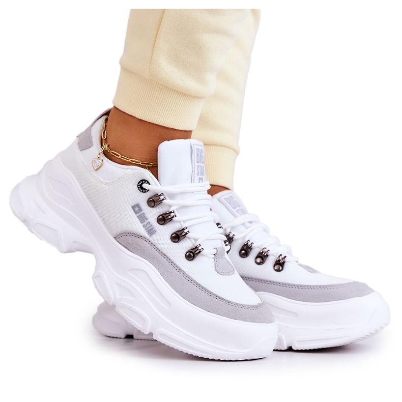 Tênis esportivo feminino Big Star JJ274A220 Branco