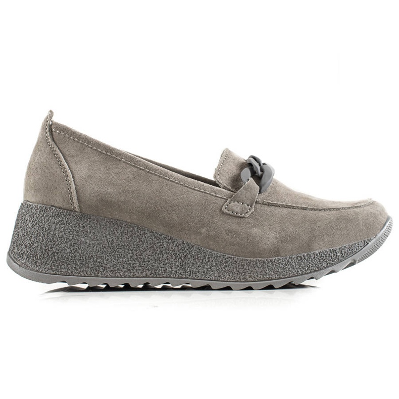 Filippo Brogues de couro na plataforma cinza