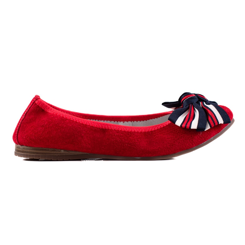 Filippo Bailarina de couro com laço vermelho