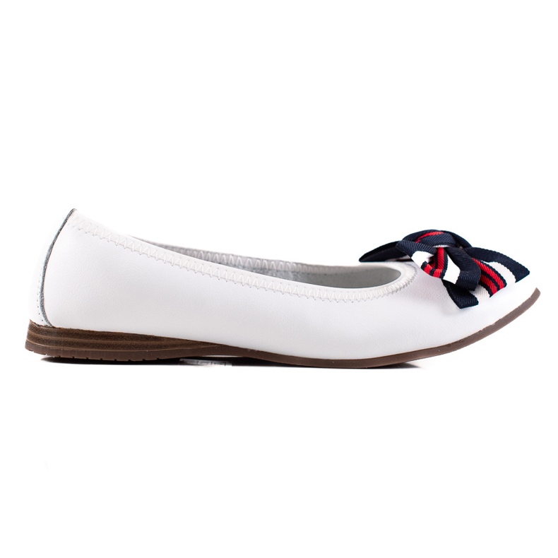 Filippo Bailarina de couro com laço branco