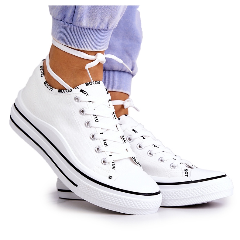 S.Barski Tênis feminino Menifee branco com amarração S.Barski Tênis feminino Menifee branco com amarração