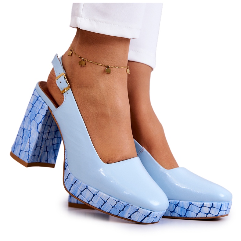 Sergio Leone Sapatos de couro Maciejka 05441-06 Azul