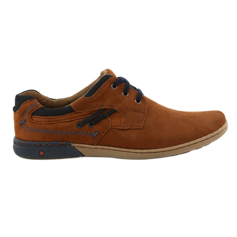 KOMODO Sapatos casuais masculinos 861L DK.Camel castanho