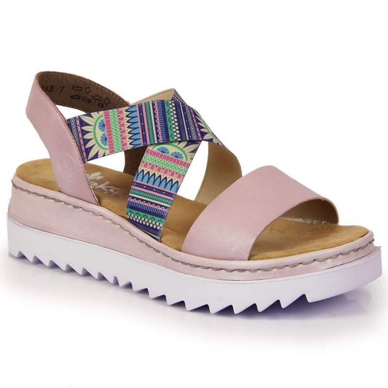 Sandália de borracha roxa Rieker W RKR533 tolet