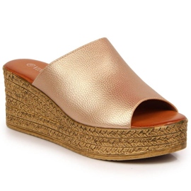 Chinelos de cunha Vinceza W JAN98B dourado Chinelos de cunha Vinceza W JAN98B dourado