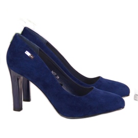 Sapatos de camurça Sergio Leone W SK3AP azul marinho Sapatos de camurça Sergio Leone W SK3AP azul marinho