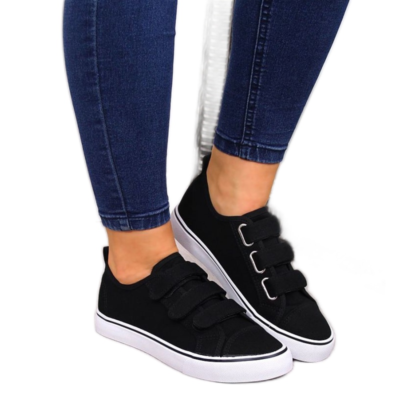 Atletico Tênis têxtil com Velcro Atlético W ATC336B preto