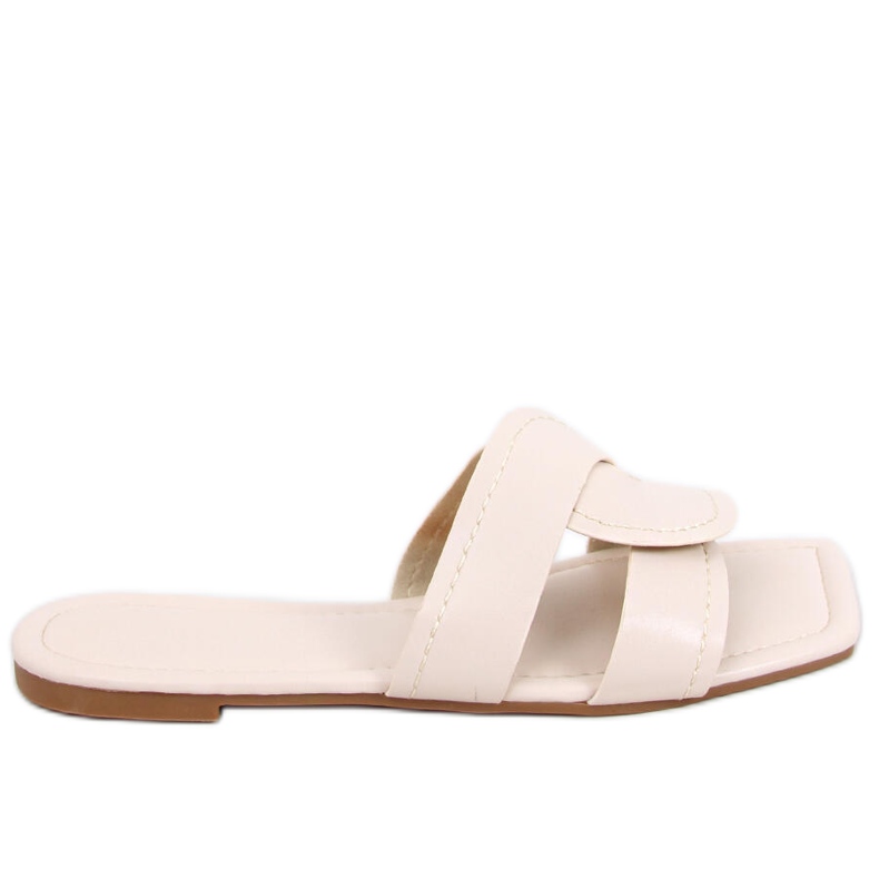 Chinelos com sola quadrada Nitya Beige bege