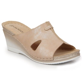 Chinelos de cunha Vinceza W JAN105 bege Chinelos de cunha Vinceza W JAN105 bege
