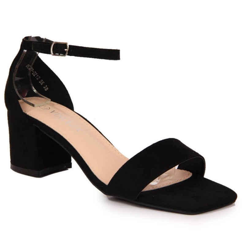 Sandálias pretas no poste Vinceza W JAN107A preto