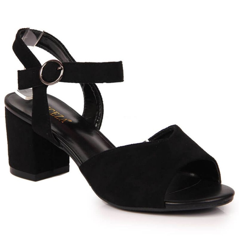 Sandálias pretas no poste Vinceza W JAN113A preto