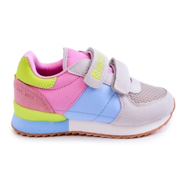 Tênis esportivo infantil espuma de memória Big Star JJ374252 Rosa-azul cinza