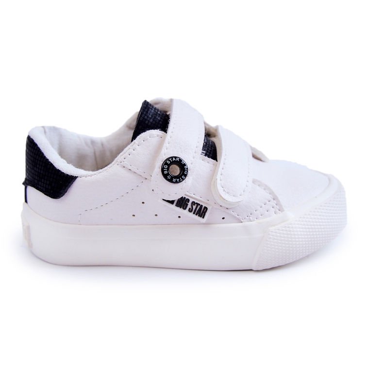 Tênis infantil com velcro Big Star JJ374108 Branco-Preto