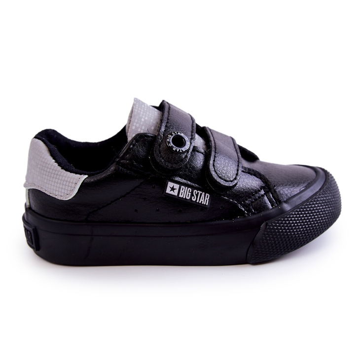 Tênis infantil com velcro Big Star JJ374110 preto-cinza