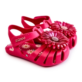 Sandália infantil com velcro perfumada ZAXY JJ385030 Rosa escuro
