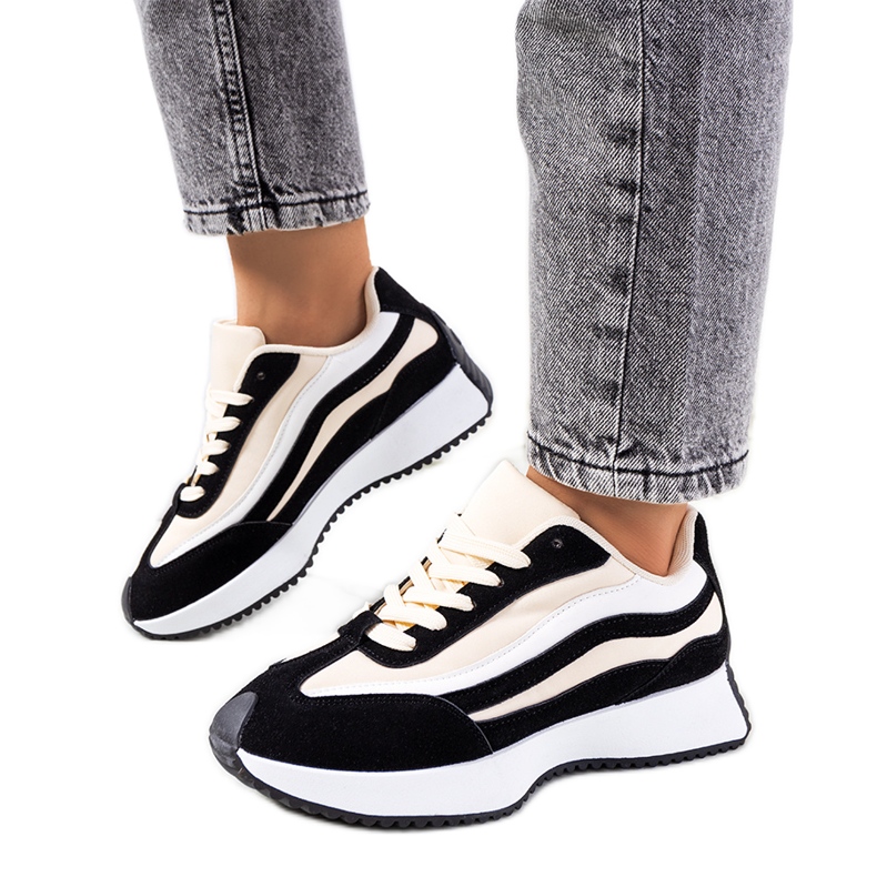 Tênis feminino Hofste preto bege