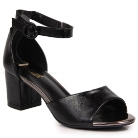 Sandálias pretas no poste Vinceza W JAN96A preto