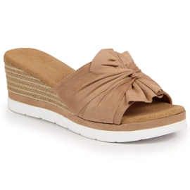 Chinelos de cunha Potocki W WOL71B bege Chinelos de cunha Potocki W WOL71B bege