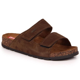 Velcro couro Big Star M JJ176002 marrom