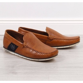Mocassins de couro Bugatti JJ153094, marrom