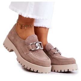 PL5 Mocassins de camurça da moda sapatos Rayhan bege escuro PL5 Mocassins de camurça da moda sapatos Rayhan bege escuro