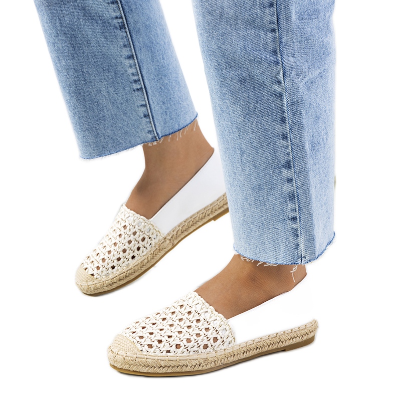 Espadrille Kiomi Ecru trançado branco