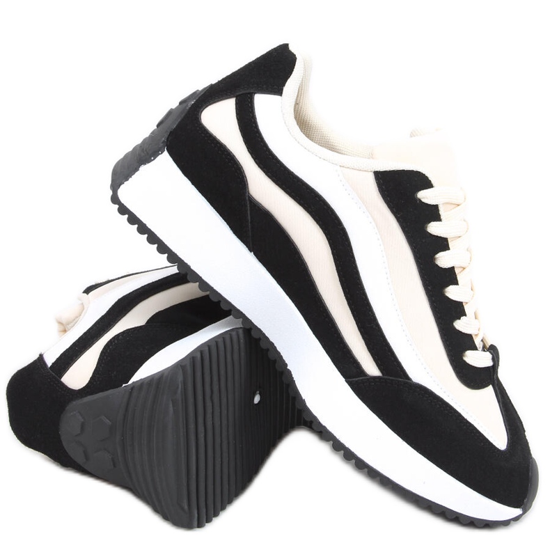 Tênis Zuri Black bege preto