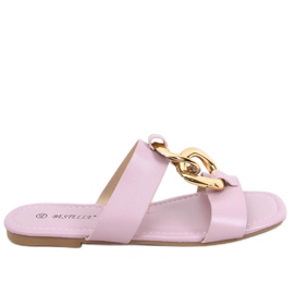 Chinelos com corrente Saud Purple rosa