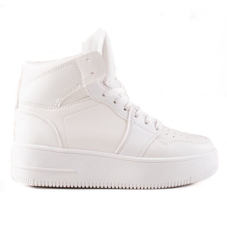 Renda Tênis de cano alto na plataforma branco