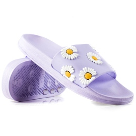 TRENDI Chinelos Violeta nas Margaridas roxo