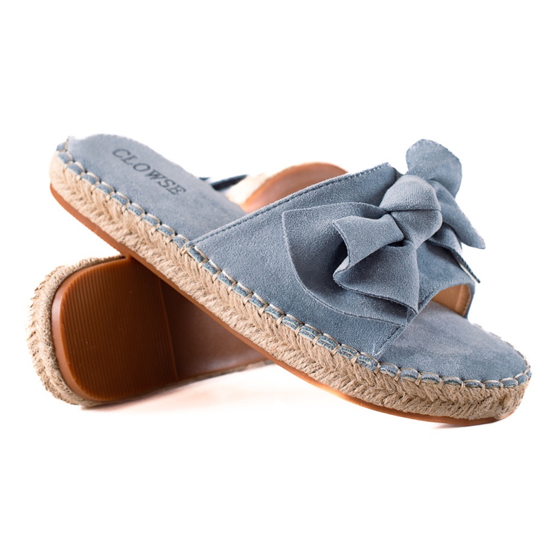 TRENDI Chinelos Azuis Com Laço azul