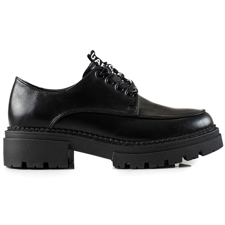 La.Fi sapatos de moda com cadarço preto