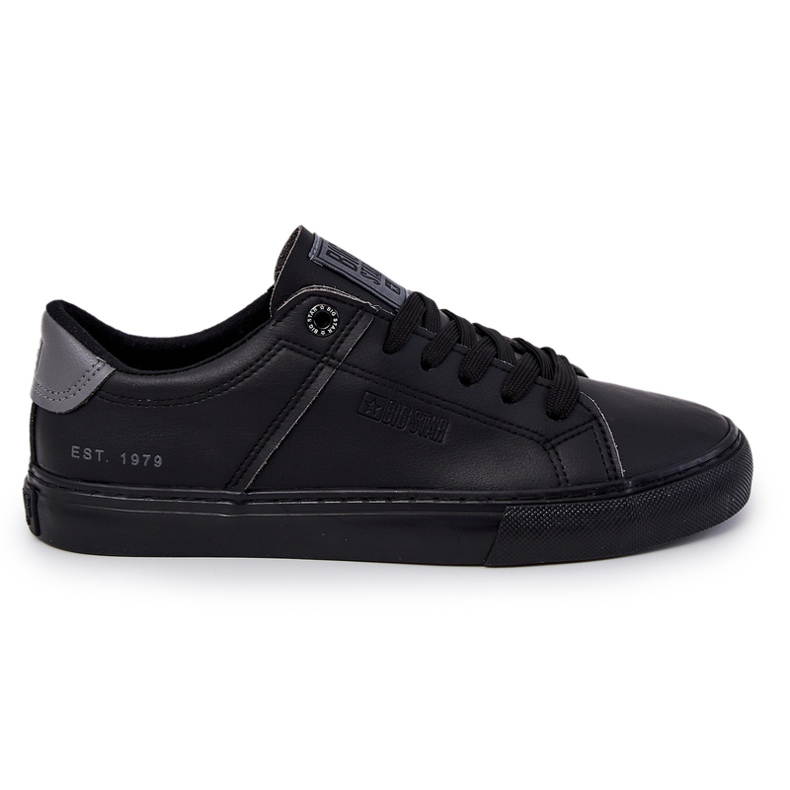 Tênis masculino de couro Big Star JJ174108 preto
