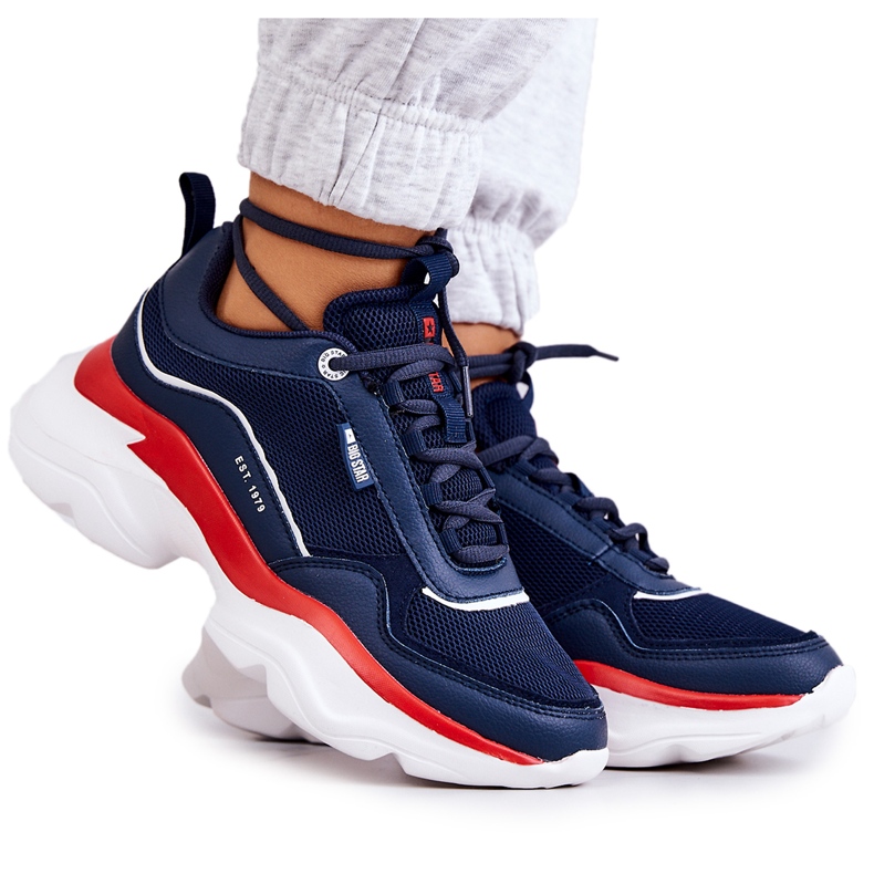 Tênis esportivo feminino Big Star JJ274A117 Azul marinho