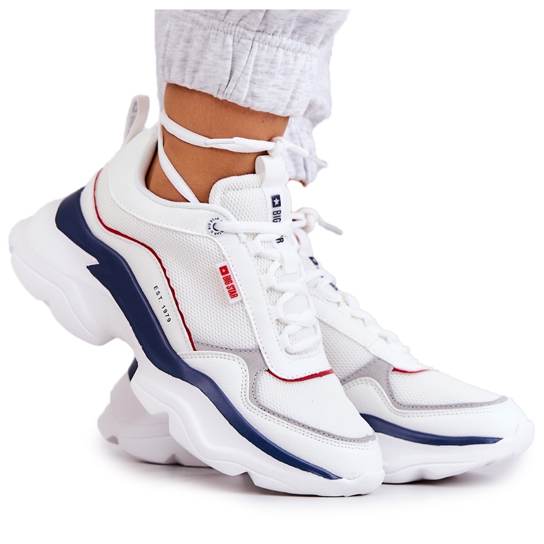 Tênis esportivo feminino Big Star JJ274A116 Branco