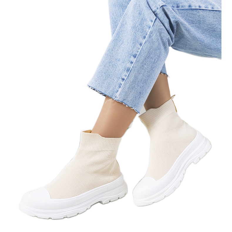 Tênis bege Miki tornozelo