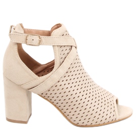 Sandálias a céu aberto no poste Barika Beige bege