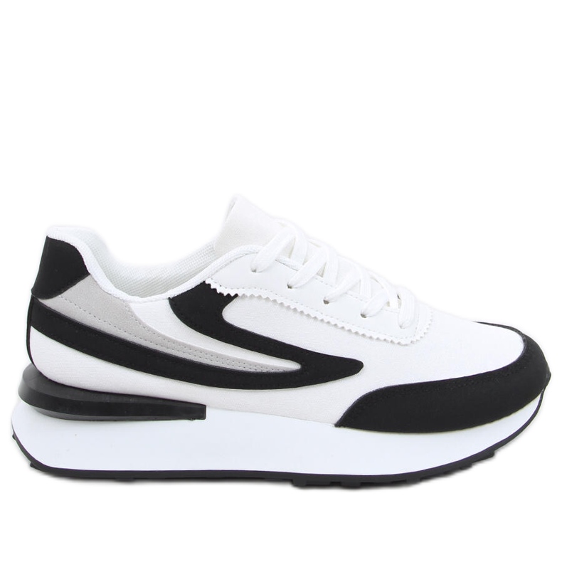 Tênis esportivo feminino Naila Black branco preto
